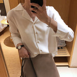 Deeri Aunt Autumn New Suits Leading Chiffon Shirt Women's Long Sleeve V Lace Wednelan Han Fan Yang Shirt Wholesale