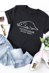 Spot goods! Wish eBay hot European and American casual cute women's t-shirt easy cat round neck short-sleeved female t