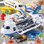 Large music story orbit inertia children's toy airplane simulation passenger aircraft little boy baby music toy car