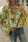 Spot Autumn New Amazon eBay Explosive Peacock Printing Loose Shirt Long Sleeve Shirt OM9070