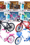 Cross-border creative 1: 8 alloy model simulation bicycle ornaments children's mini bicycle toys gift bicycle