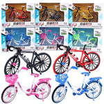 Cross-border creative 1: 8 alloy model simulation bicycle ornaments children's mini bicycle toys gift bicycle