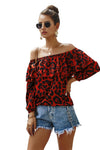 Original design European and American fashion elements leopard print one-shoulder top 2020 spring and summer new 7-point sleeve women's T-shirt