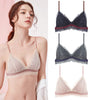 2021 new spring and summer ultra-thin bra formal underwear set ladies small breast gathered summer triangle cup bra lace