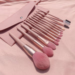 New 7 12 naked pink makeup brush set Nordic INS loose powder eye shadow brush beauty makeup tool spot