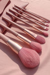 New 7 12 naked pink makeup brush set Nordic INS loose powder eye shadow brush beauty makeup tool spot