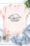 Spot goods! Wish eBay hot European and American casual cute women's t-shirt easy cat round neck short-sleeved female t