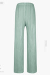 Spring and summer casual pants female simple loose comfortable elastic casual trousers women's pleated trousers straight pants three house folds