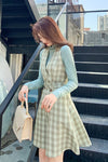 French retro set 2020 autumn new tide fashion temperament dimensional tattoo dress to take a knit sweater