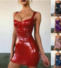 2019 European and American spring and summer Amazon hot sale dress sexy bright wrapped chest strap waist dress