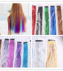 Korean version of the laser color gold hair hair colorful hairstance colorful fake hair piece high temperature silk reachaes