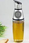 Measurable glass oil pot leak-proof oil press type control quantitative oil sauce vinegar bottle seasoning bottle large