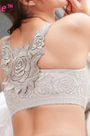 Last Day Buy 2 Get 1 Free ( Add 3 Pcs To Cart )--Rose Embroidery Front Closure Wirefree Bra