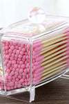 Acrylic Cotton Swabs Storage Holder Box Portable Transparent Makeup Cotton Pad Cosmetic Container Jewelry Organizer Case