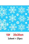 2022 Removable Christmas PVC Static Sticker Santa Elk Window Stickers Beautify Snowflake Wall Decals New Year Party Glass Paste