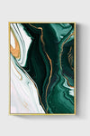 Modern Abstract Gold foil lines Green Canvas Art Paintings For Living Room Bedroom Posters And Prints Wall Poster Home Decor