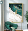 Modern Abstract Gold foil lines Green Canvas Art Paintings For Living Room Bedroom Posters And Prints Wall Poster Home Decor