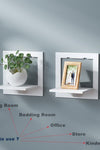 Wall shelf free punching wall-mounted TV background wall hanger bedroom balcony bedside wall creative flower pot stand