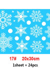 2022 Removable Christmas PVC Static Sticker Santa Elk Window Stickers Beautify Snowflake Wall Decals New Year Party Glass Paste