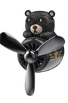 Airplane Pilot Car Air Freshener Diffuser Bear Pilot Rotating Propeller Fragrance Air Fresheners Clip