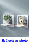 Wall shelf free punching wall-mounted TV background wall hanger bedroom balcony bedside wall creative flower pot stand