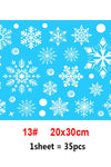 2022 Removable Christmas PVC Static Sticker Santa Elk Window Stickers Beautify Snowflake Wall Decals New Year Party Glass Paste