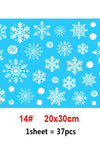 2022 Removable Christmas PVC Static Sticker Santa Elk Window Stickers Beautify Snowflake Wall Decals New Year Party Glass Paste