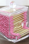 Acrylic Cotton Swabs Storage Holder Box Portable Transparent Makeup Cotton Pad Cosmetic Container Jewelry Organizer Case