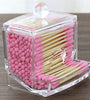 Acrylic Cotton Swabs Storage Holder Box Portable Transparent Makeup Cotton Pad Cosmetic Container Jewelry Organizer Case