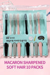 10PCS Macaron toothbrush clean adult bamboo charcoal soft toothbrush Teeth Deep Cleaning Portable Travel Dental Oral Care