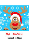 2022 Removable Christmas PVC Static Sticker Santa Elk Window Stickers Beautify Snowflake Wall Decals New Year Party Glass Paste