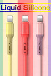 USB Cable For iPhone 12 11 Pro Max X XR XS 8 7 6 6s 5 5s Fast Data Charging Charger USB Wire Cord Liquid Silicone Cable 1/1.5/2M