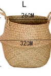 Seaweed Wicker Basket Rattan Hanging Flowerpot Flowerpot Dirty Clothes Dirty Clothes Basket Storage Basket   WF1015