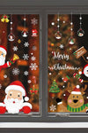 2022 Removable Christmas PVC Static Sticker Santa Elk Window Stickers Beautify Snowflake Wall Decals New Year Party Glass Paste