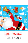 2022 Removable Christmas PVC Static Sticker Santa Elk Window Stickers Beautify Snowflake Wall Decals New Year Party Glass Paste