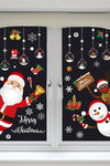 2022 Removable Christmas PVC Static Sticker Santa Elk Window Stickers Beautify Snowflake Wall Decals New Year Party Glass Paste