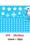 2022 Removable Christmas PVC Static Sticker Santa Elk Window Stickers Beautify Snowflake Wall Decals New Year Party Glass Paste