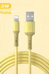 USB Cable For iPhone 12 11 Pro Max X XR XS 8 7 6 6s 5 5s Fast Data Charging Charger USB Wire Cord Liquid Silicone Cable 1/1.5/2M