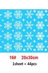 2022 Removable Christmas PVC Static Sticker Santa Elk Window Stickers Beautify Snowflake Wall Decals New Year Party Glass Paste