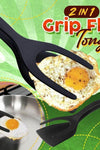 2 In 1 Grip Flip Tongs Egg Tongs French Toast Pancake Egg Clamp Omelet Kitchen Accessories