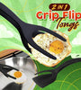 2 In 1 Grip Flip Tongs Egg Tongs French Toast Pancake Egg Clamp Omelet Kitchen Accessories