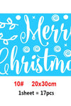 2022 Removable Christmas PVC Static Sticker Santa Elk Window Stickers Beautify Snowflake Wall Decals New Year Party Glass Paste