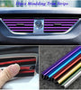 10Pcs 20cm Universal  Car Air Conditioner Outlet Decorative U Shape Moulding Trim Strips Decor Car Styling Accessories