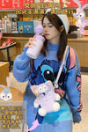 Insulation cup girls cute high-value Lingna Belle water cup super cute children's cup girl drinking straw kettle Messenger