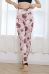 Autumn and winter new 700 grams of sheep, composite positioning leggings fruit love plus velvet thick waist tied women