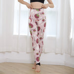 Autumn and winter new 700 grams of sheep, composite positioning leggings fruit love plus velvet thick waist tied women