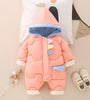 Autumn and winter clothes baby lingerie down jacket newborn out of clothing climbing climb baby plus velvet thickened clothes