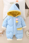 Autumn and winter clothes baby lingerie down jacket newborn out of clothing climbing climb baby plus velvet thickened clothes