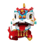 Jiaqi Guochao Awakening Lion Ancient God Beast Building Block Toy DIY Creative New Year Gift