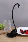 New Swan Shaped Ladle White / Black Ladle Special Design Vertical Swan Spoon Useful Kitchen + Saucer Cooking Tool Wholesale